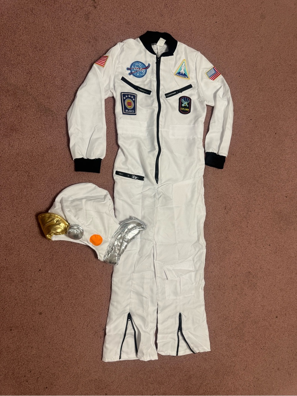 New xl kids youth astronaut space jumpsuit costume helmet pants